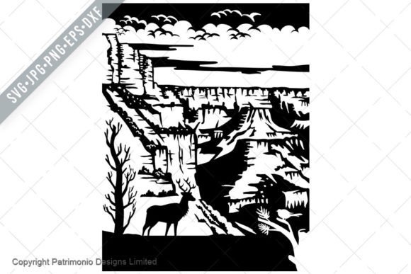 Download Elk in Grand Canyon Scherenschnitte Art - Grand Collection