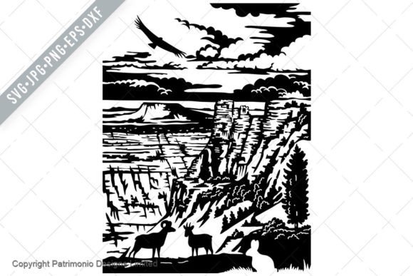 Download Bighorn in Grand Canyon Scherenschnitte - Grand Collection