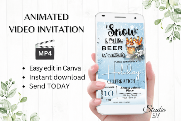 Download Animated Christmas Holiday Party Evite - Holiday Collection