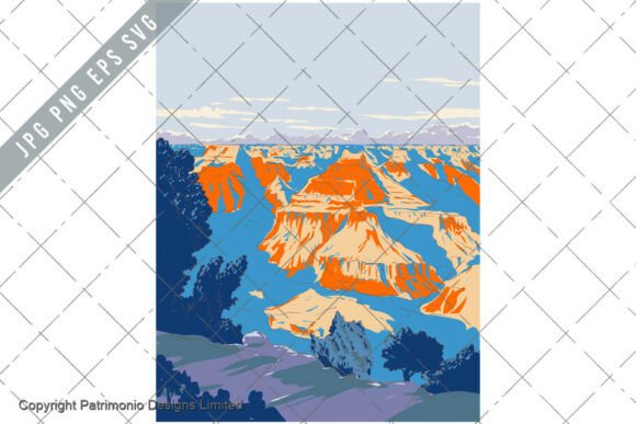 Download Grand Canyon National Park Ukiyo-e WPA - Grand Collection