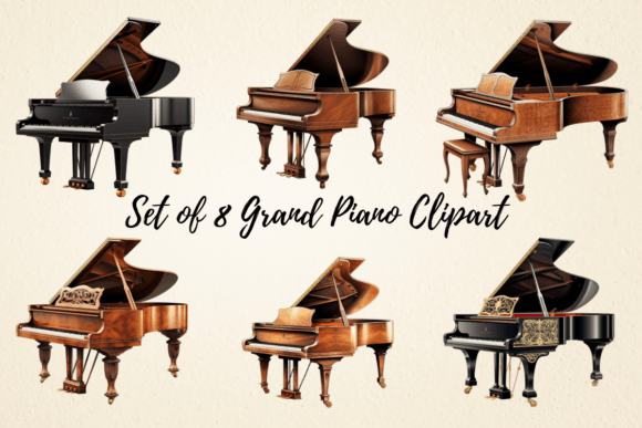 Download Grand Piano Clipart Bundle - Grand Collection
